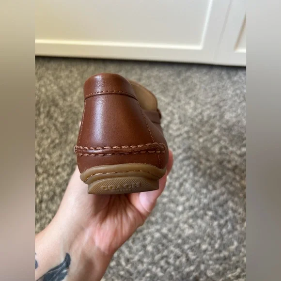 Coach Men’s Brown Dark Saddle Mott Driver Leather Loafers Shoes Size 7.5 - Picture 16 of 16